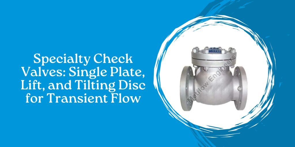 Specialty Check Valves: Single Plate, Lift, and Tilting Disc for Transient Flow