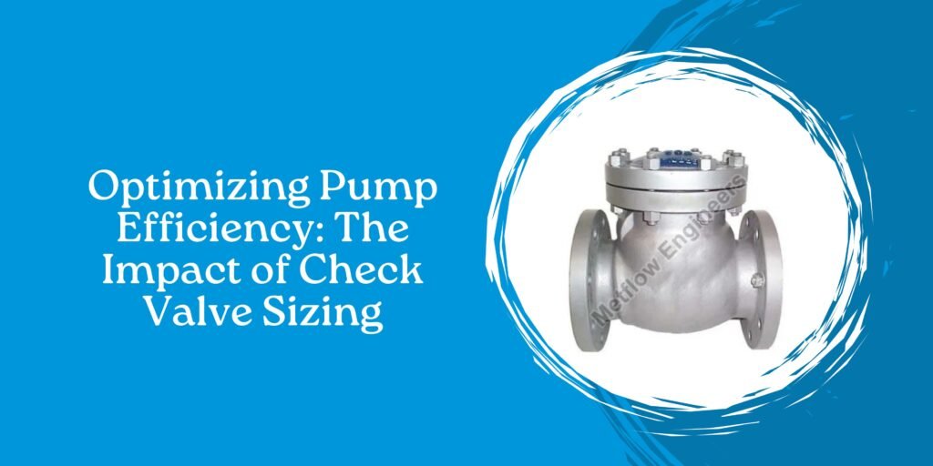Optimizing Pump Efficiency: The Impact of Check Valve Sizing